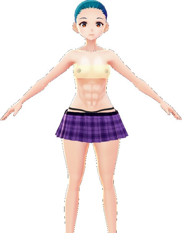 Female Abs with Realistic Nipples VROID texture