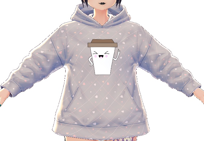 Kawaii Coffee Cup 3 piece VROID textures