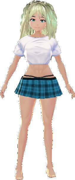 Tan Skin Muscles Body & Face VROID textures