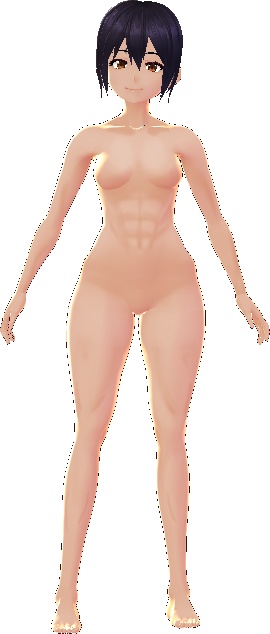 Tan Skin Muscles Body & Face VROID textures