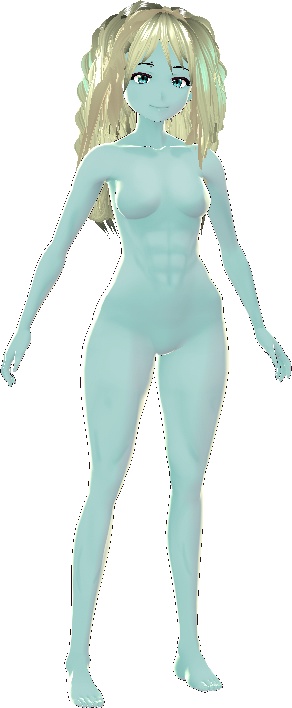 Light Blue Skin Muscles Body & Face VROID textures
