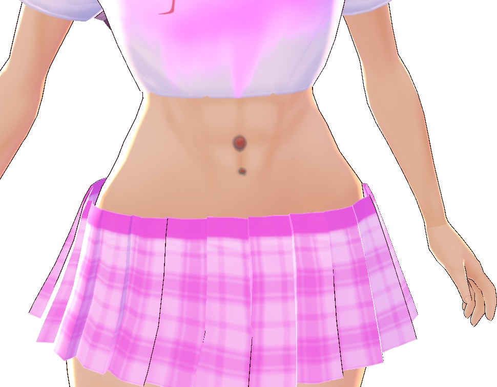 5 color BELLY rings VROID textures