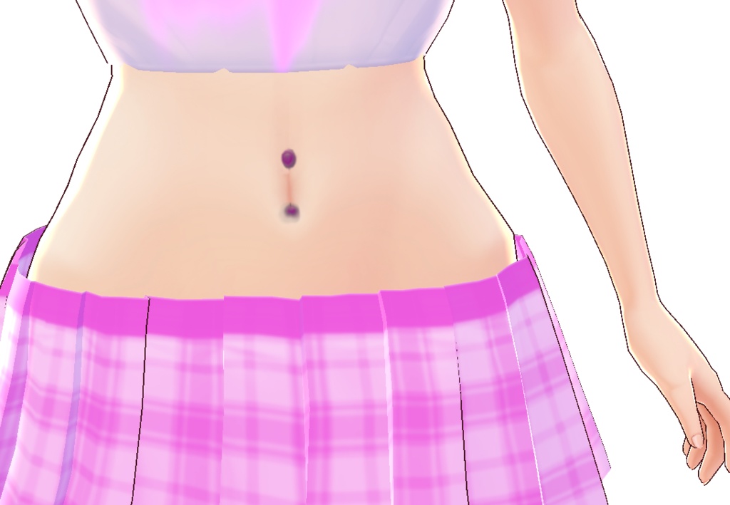 5 color BELLY rings VROID textures