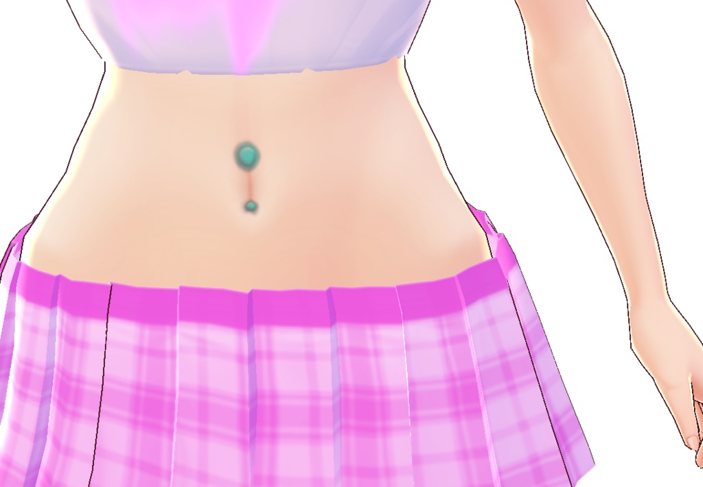 5 color BELLY rings VROID textures