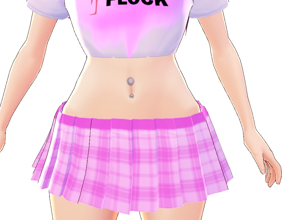 5 color BELLY rings VROID textures