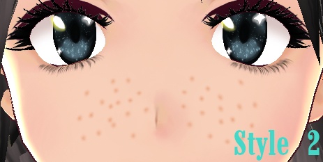 Freckles 3 Variations VROID transparent texture