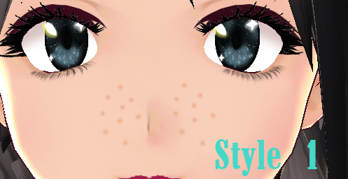 Freckles 3 Variations VROID transparent texture