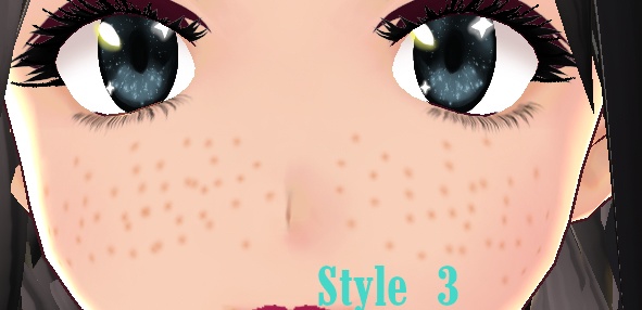 Freckles 3 Variations VROID transparent texture