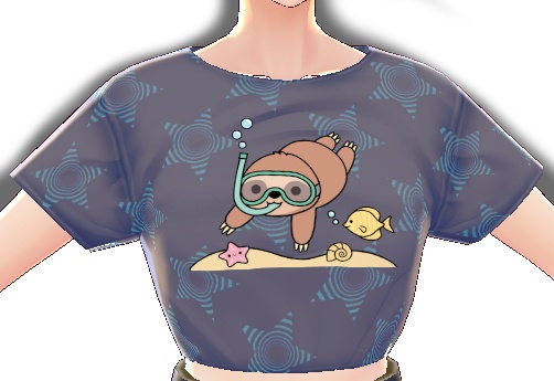 Kawaii Sloth Diver 3 piece VROID textures