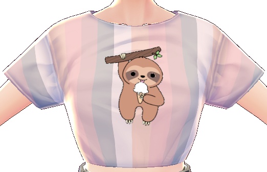 Kawaii Sloth Ice Cream 3 piece VROID textures