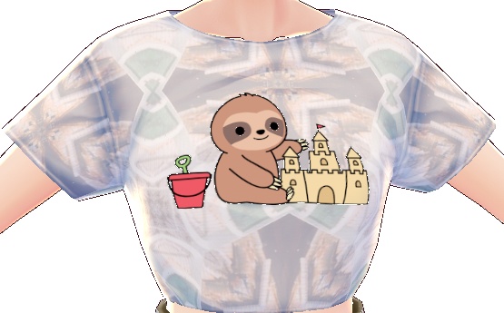 Kawaii Sloth Sandcastle 3 piece VROID textures