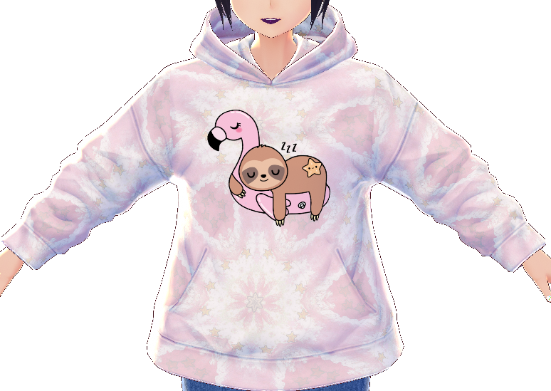 Kawaii Sloth Flamingo Float 3 piece VROID textures