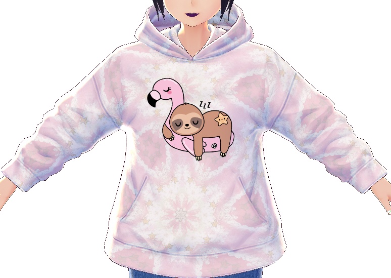 Kawaii Sloth Flamingo Float 3 piece VROID textures