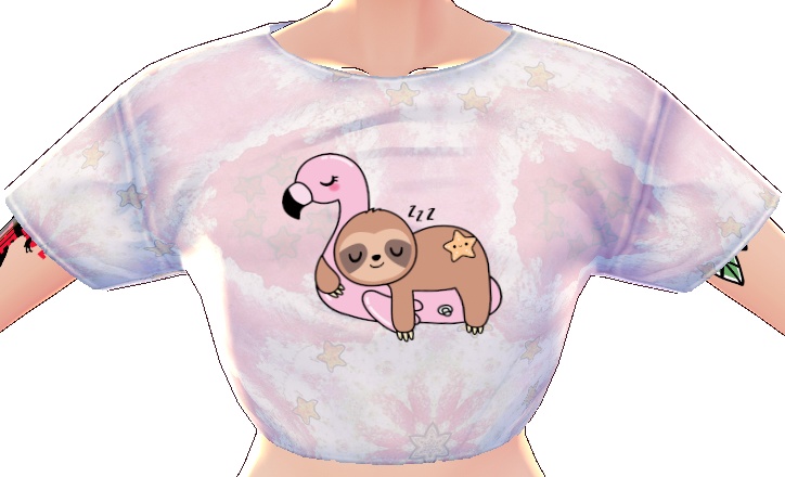 Kawaii Sloth Flamingo Float 3 piece VROID textures