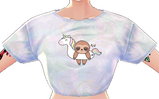 Kawaii Sleepy Sloth on Unicorn 3 piece VROID textures