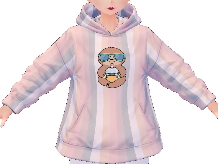 Kawaii Sloth with Slushi 3 piece VROID textures