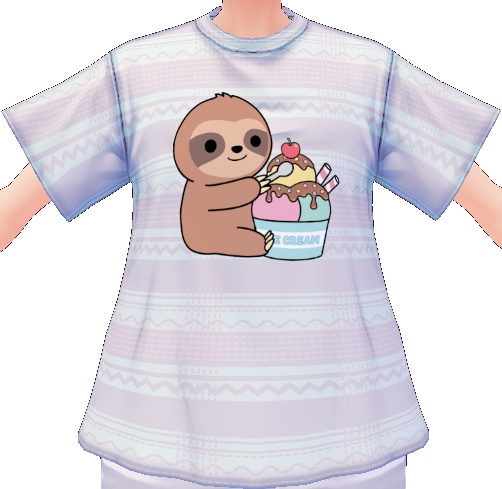 Kawaii Sloth Triple Treat 3 piece VROID textures