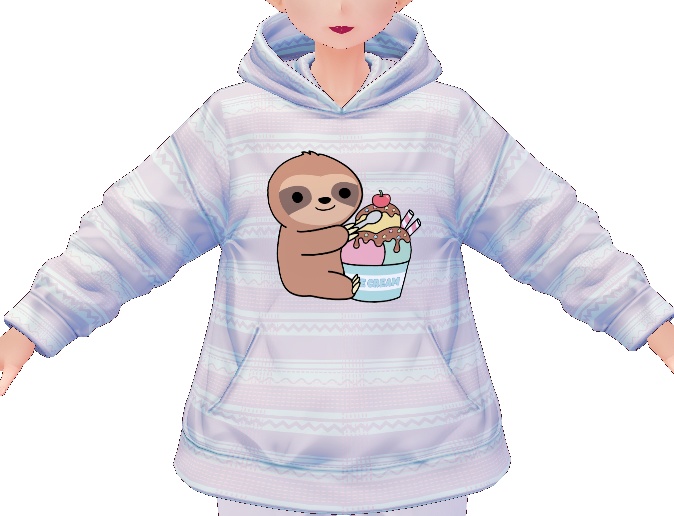 Kawaii Sloth Triple Treat 3 piece VROID textures