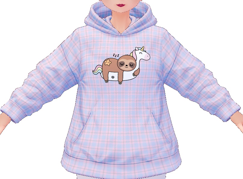 Kawaii Sloth Unicorn Sleeper 3 piece VROID textures