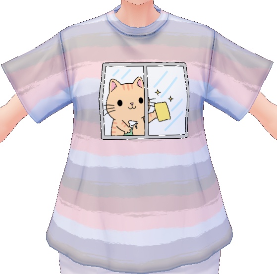 Kawaii Window Cleaner 3 piece VROID textures