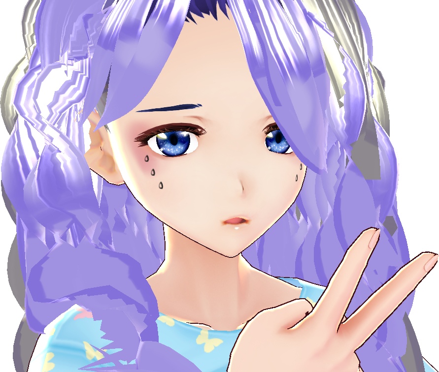 E-Girl Face Stamps & Blush Set VROID face textures