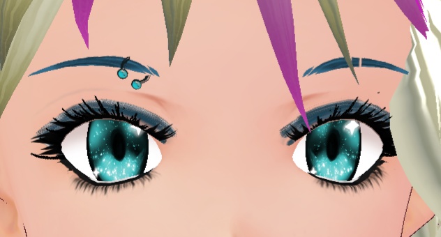 10 color Eyebrow Ring Set BLACK base VROID textures