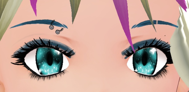 10 color Eyebrow Ring Set BLACK base VROID textures
