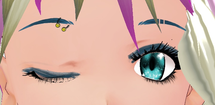 10 color Eyebrow Ring Set BLACK base VROID textures