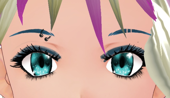10 color Eyebrow Ring Set BLACK base VROID textures
