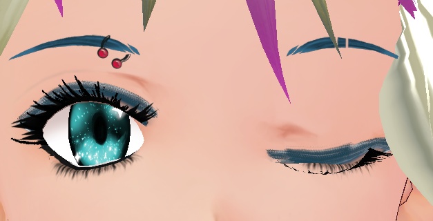 10 color Eyebrow Ring Set BLACK base VROID textures