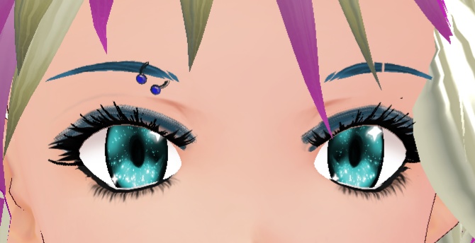 10 color Eyebrow Ring Set BLACK base VROID textures