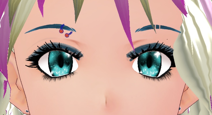 10 color Eyebrow Ring Set BLUE base VROID textures