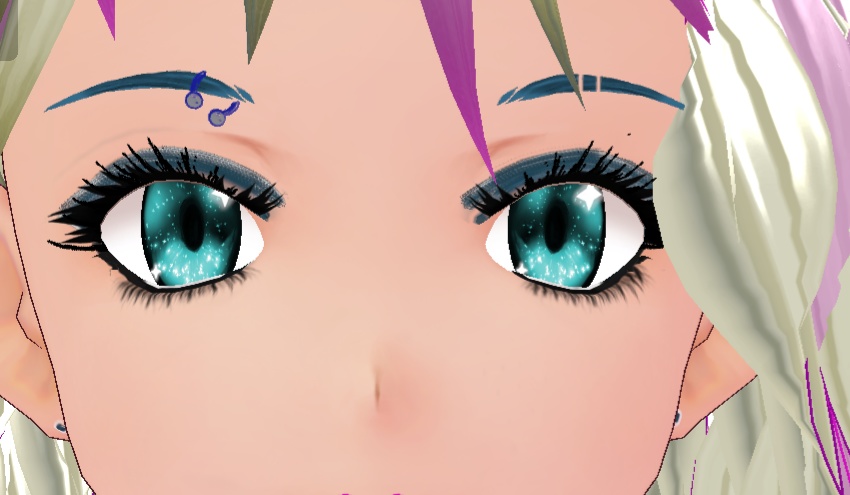 10 color Eyebrow Ring Set BLUE base VROID textures