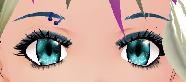 10 color Eyebrow Ring Set BLUE base VROID textures