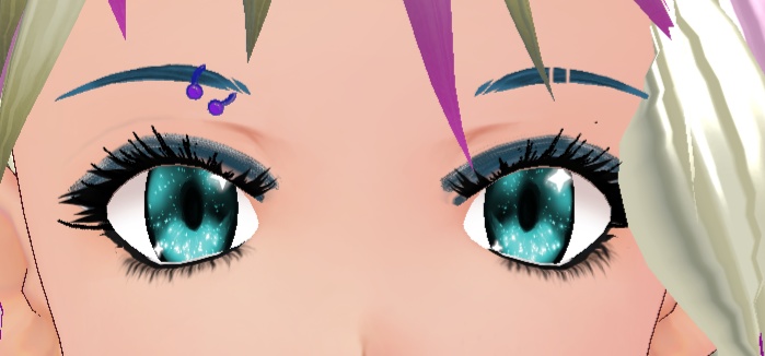 10 color Eyebrow Ring Set BLUE base VROID textures