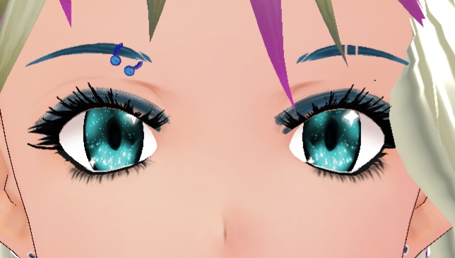 10 color Eyebrow Ring Set BLUE base VROID textures