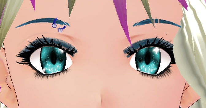 10 color Eyebrow Ring Set BLUE base VROID textures