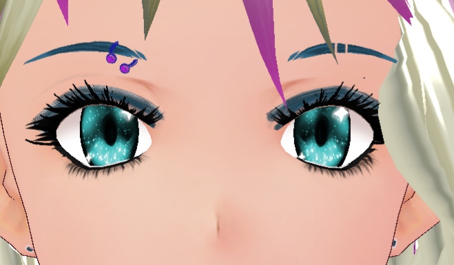10 color Eyebrow Ring Set BLUE base VROID textures