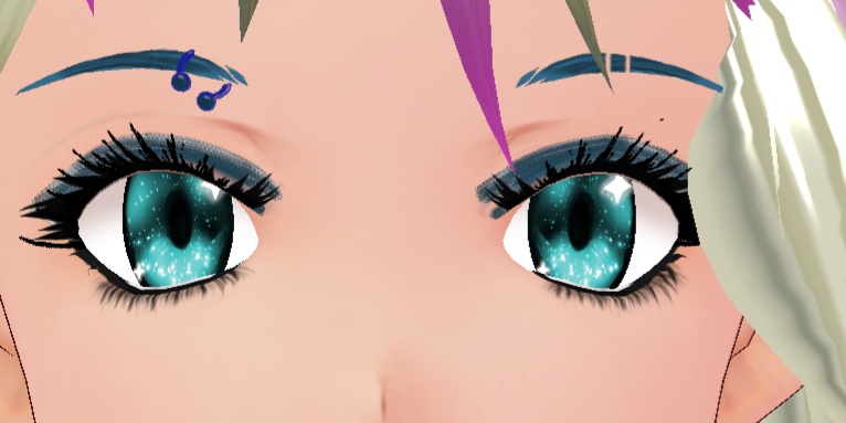 10 color Eyebrow Ring Set BLUE base VROID textures