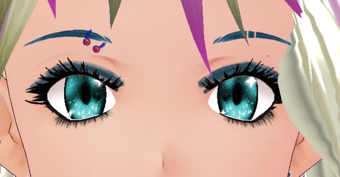 10 color Eyebrow Ring Set BLUE base VROID textures