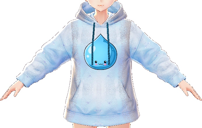 Kawaii Raindrop 3 piece VROID textures