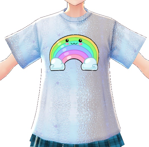 Kawaii Rainbow 3 piece VROID textures