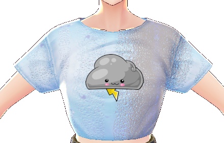 Kawaii Stormy Cloud 3 piece VROID textures