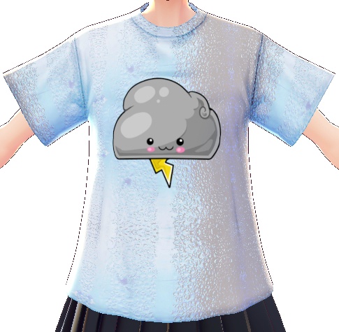 Kawaii Stormy Cloud 3 piece VROID textures