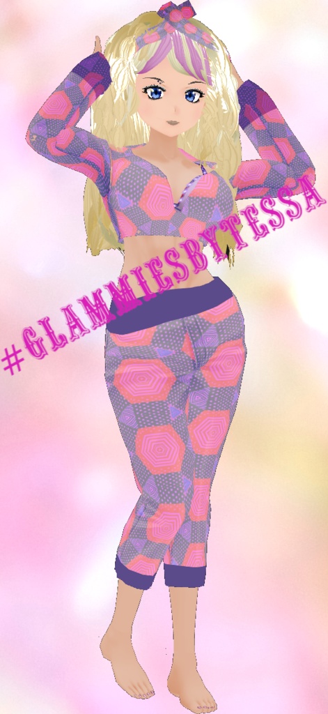 Glammies By Tessa - Pink Circles VROID textures