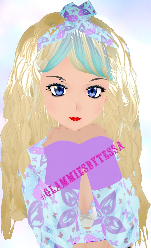 Glammies By Tessa - Purple Butterflies VROID textures