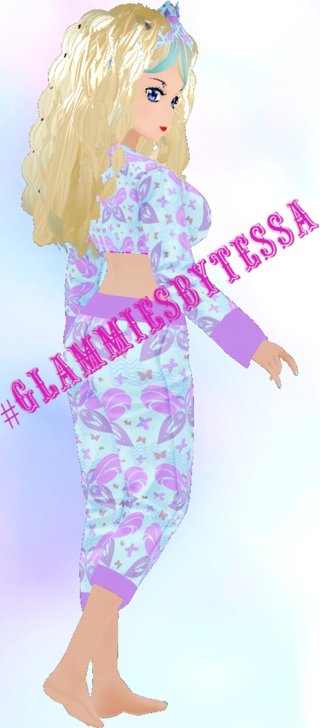 Glammies By Tessa - Purple Butterflies VROID textures