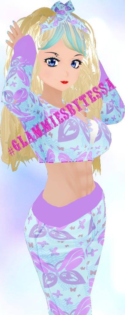 Glammies By Tessa - Purple Butterflies VROID textures