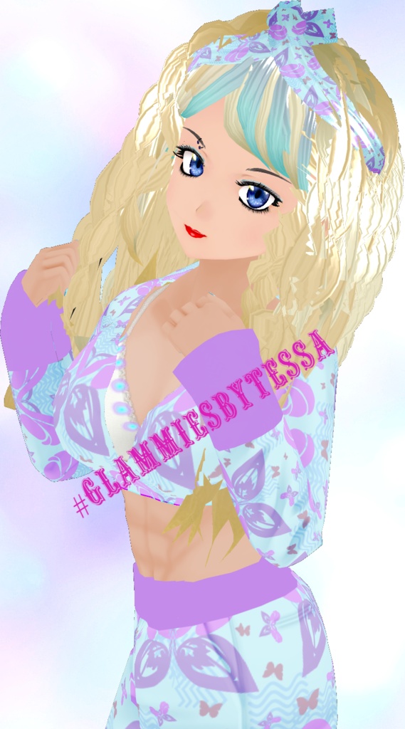 Glammies By Tessa - Purple Butterflies VROID textures