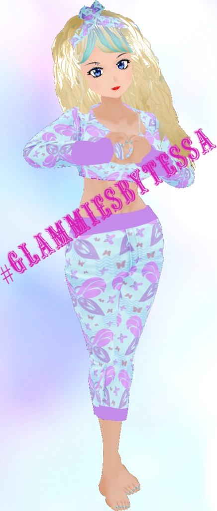 Glammies By Tessa - Purple Butterflies VROID textures